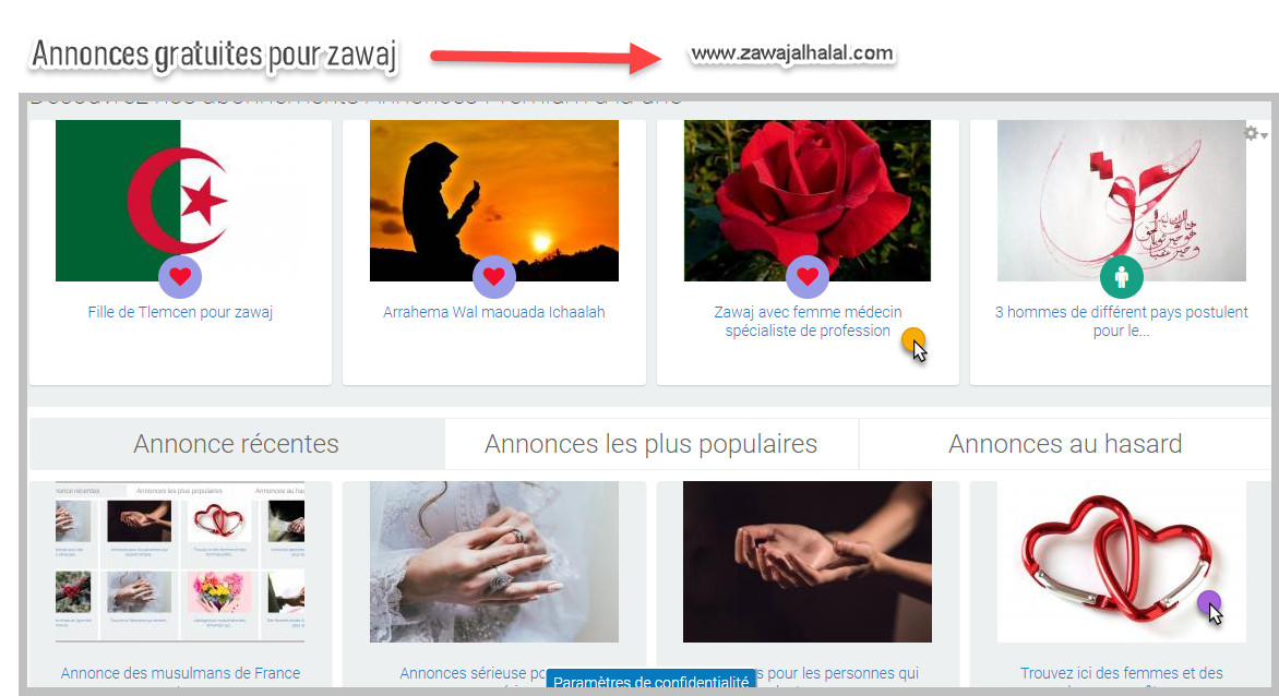 annonces pour zawaj
